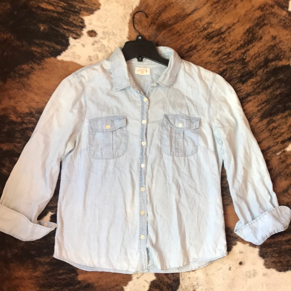 Chambray button down shirt